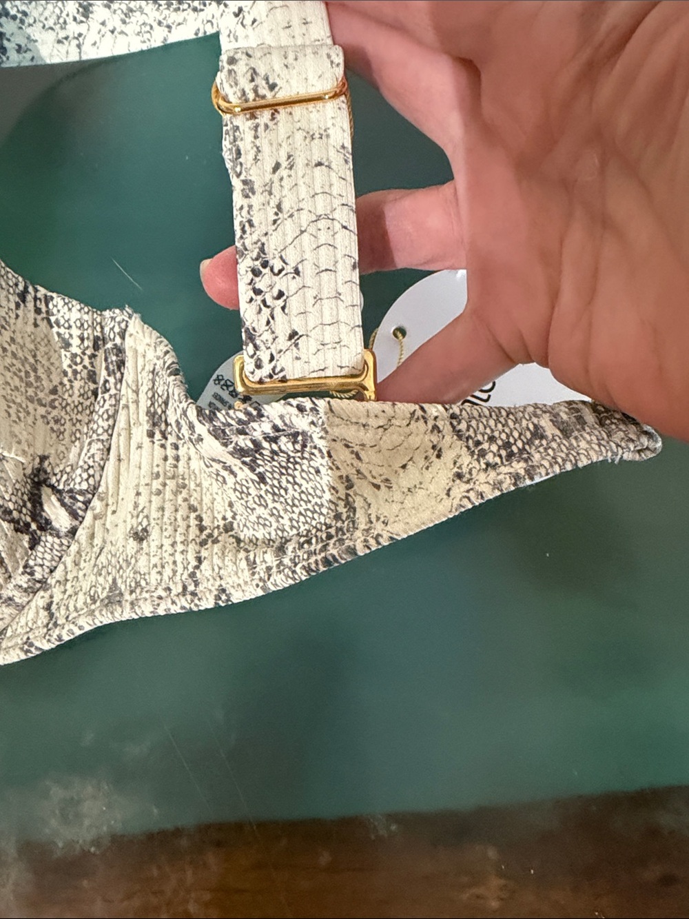 Montce Brand Snake-Print Underwire Bikini Top - Picture 4 of 6